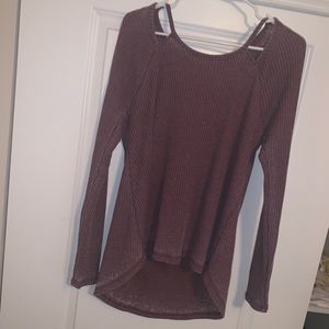 Altar’d state long sleeve waffle knit shirt